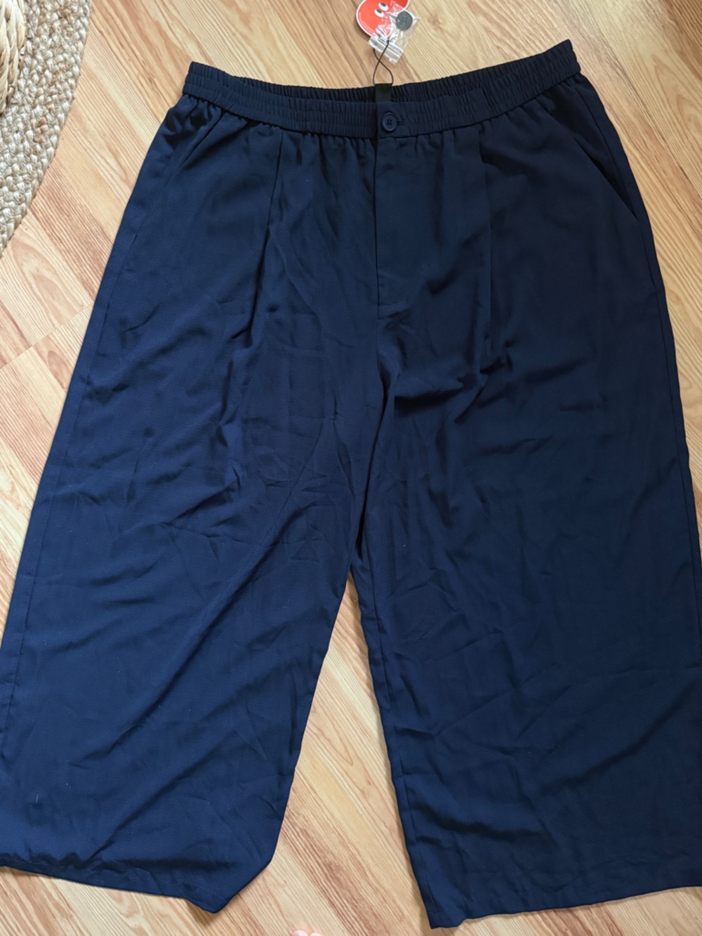 NWT Cider Elastic Waist Wide-Leg Pants Navy Blue / Size 2XL